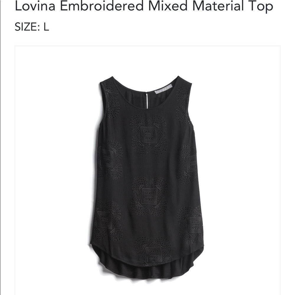 DANIEL RAINN. Lovina Embroidered Mixed Material Top